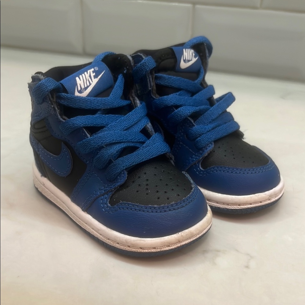 Nike Blue and Black High-Top Sneakers